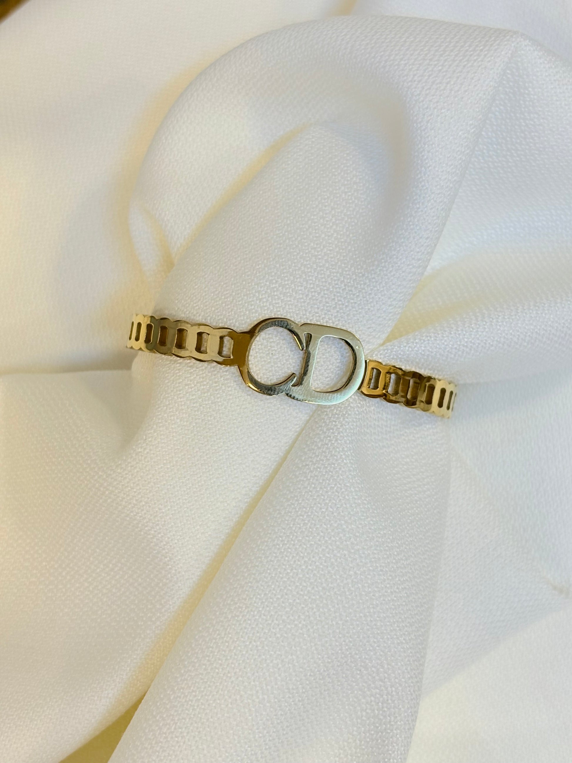 Stainless Steel Christian Dior Cuff