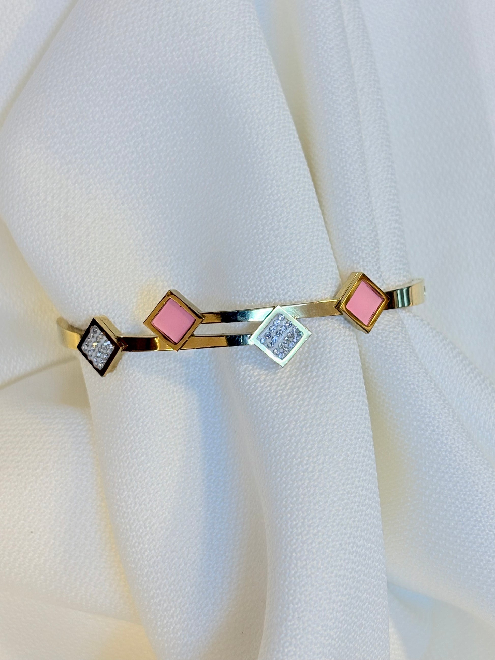 Stainless Steel Mosaic Cuff