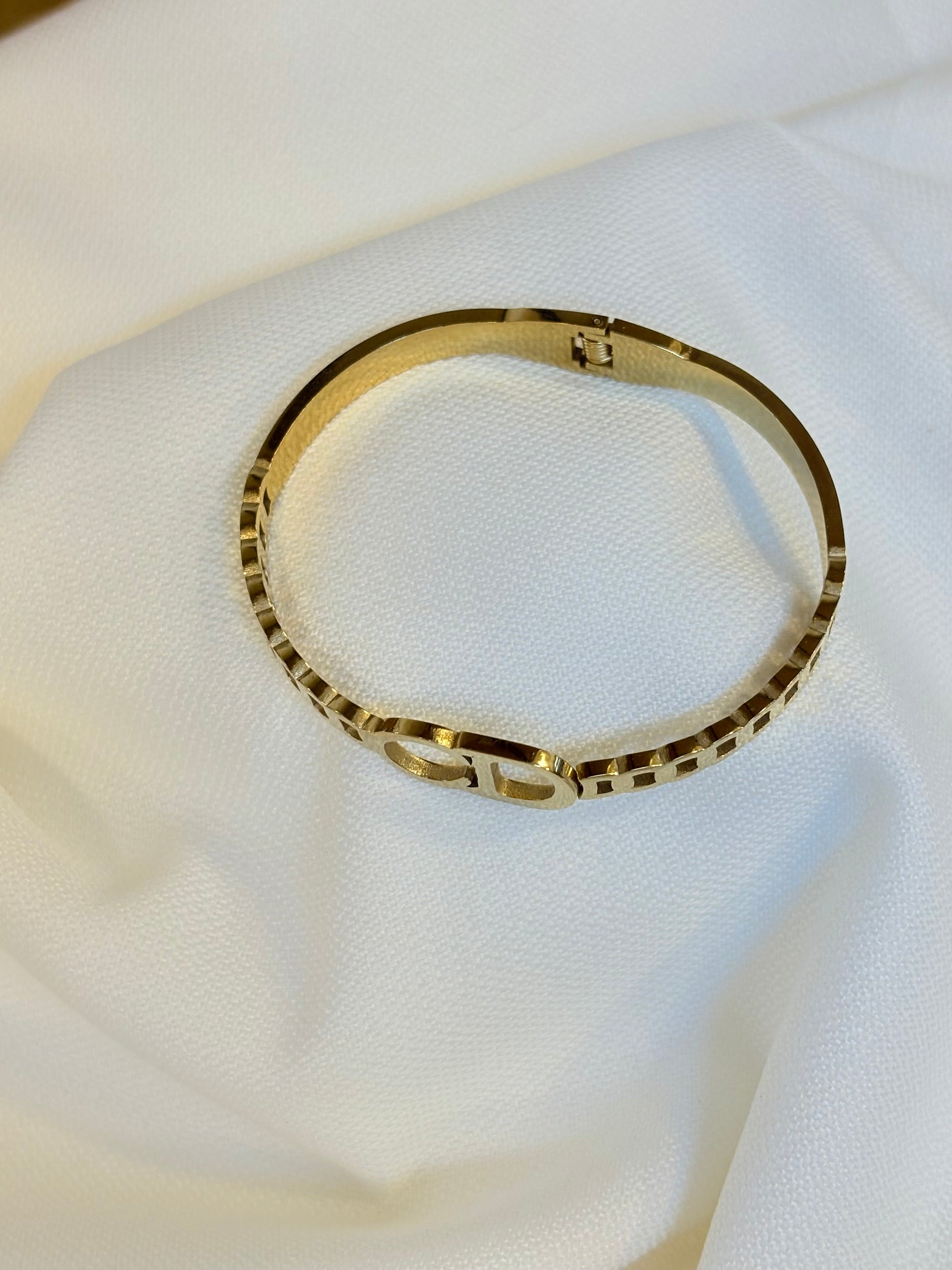 Stainless Steel Christian Dior Cuff