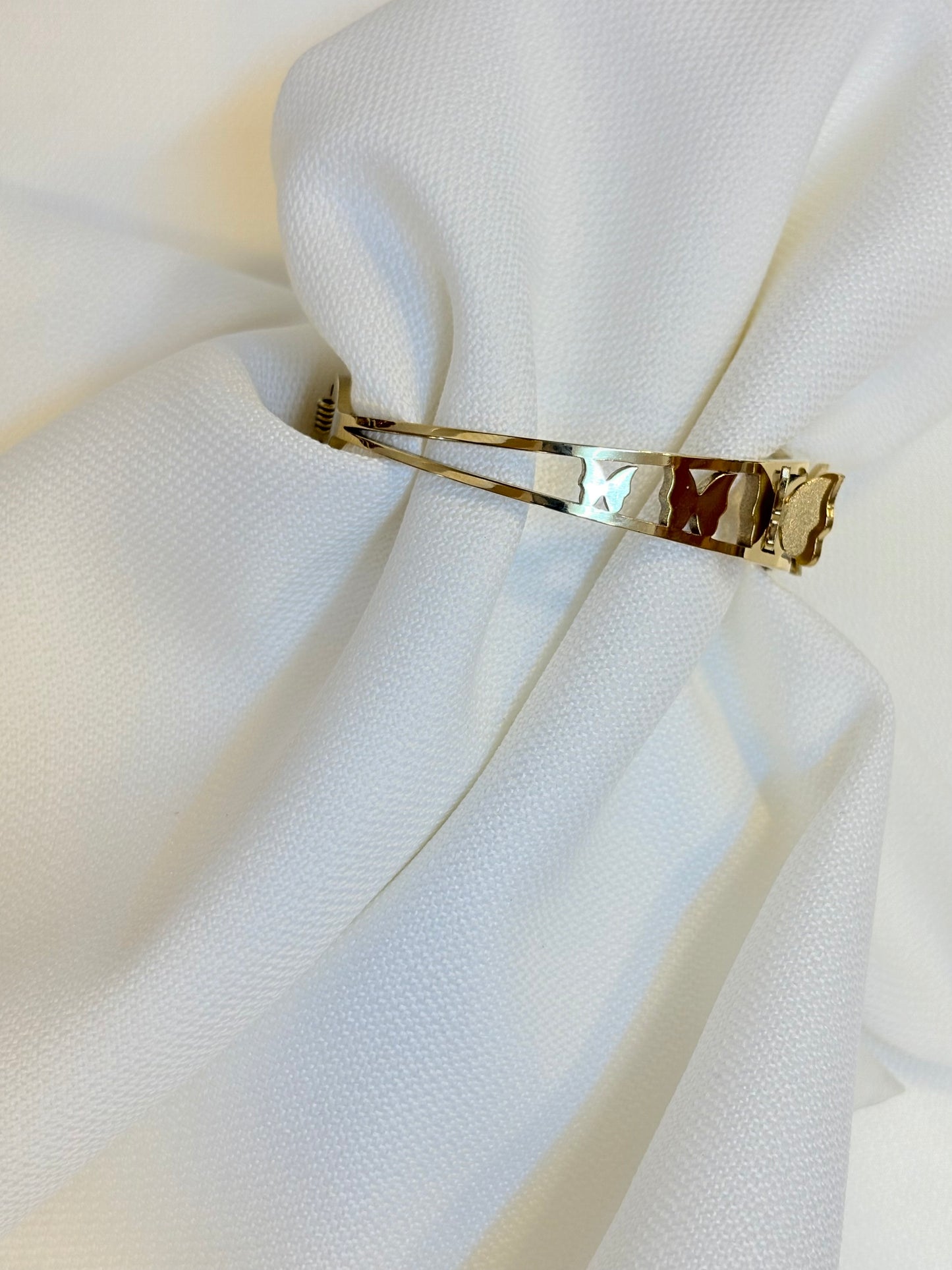 Stainless Steel Butterfly Lovers Cuff