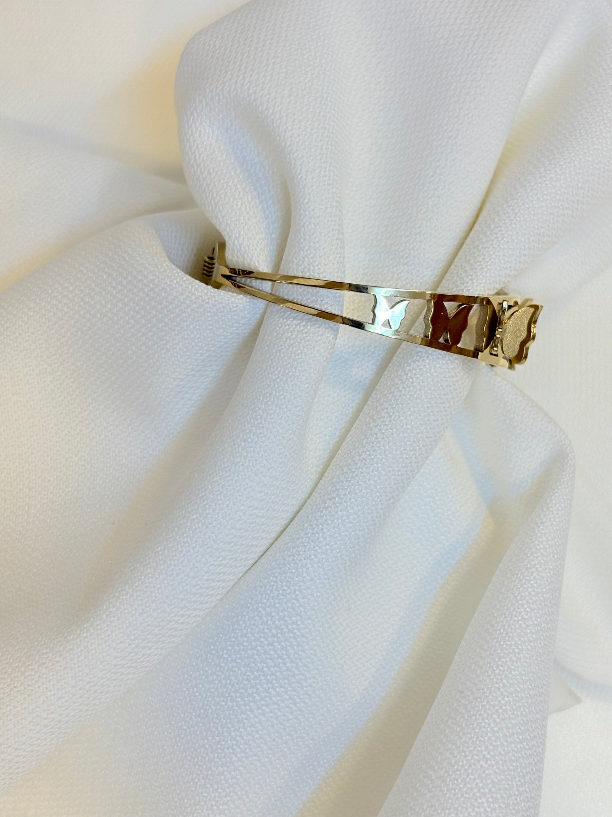 Stainless Steel Butterfly Lovers Cuff