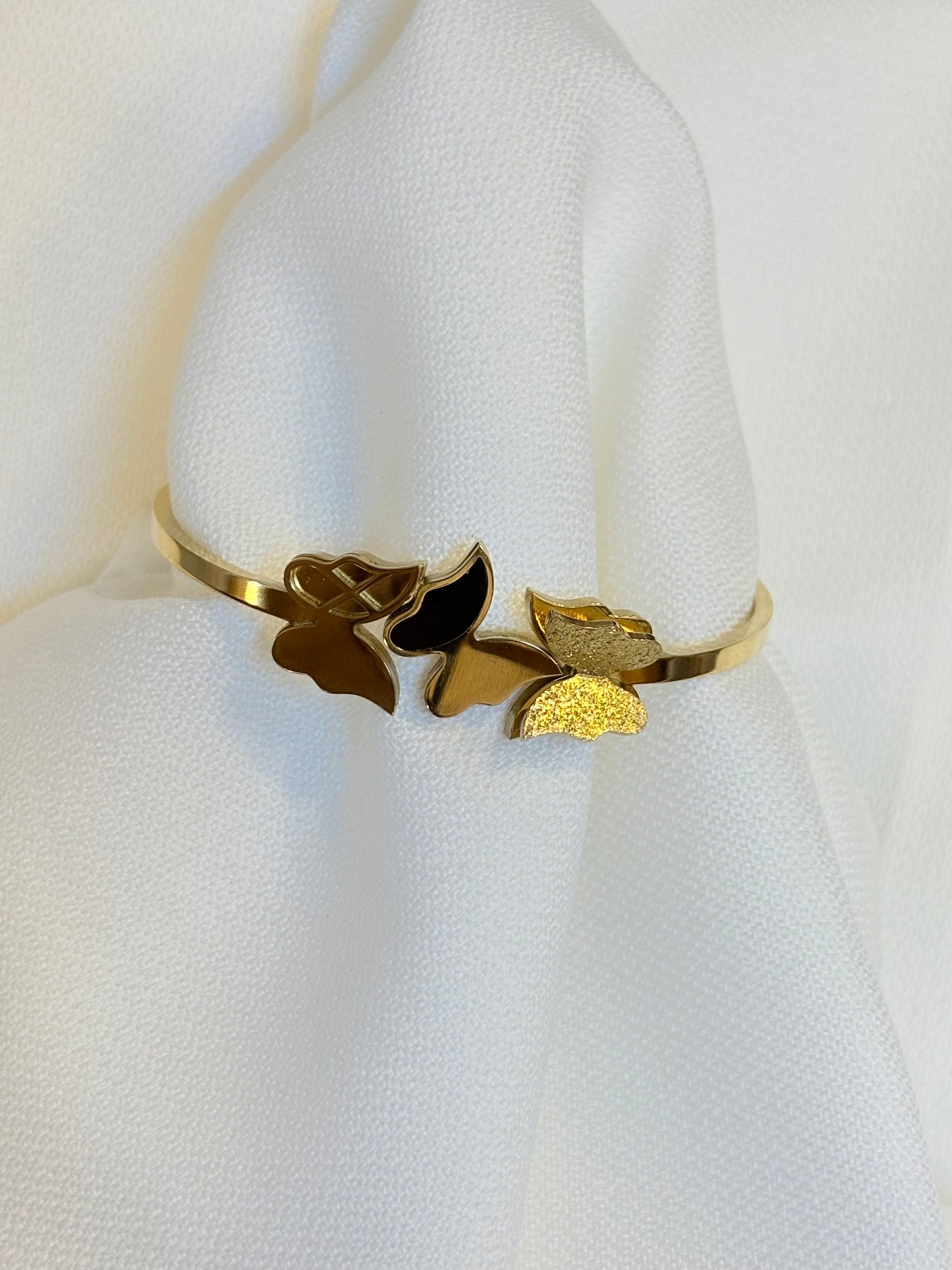 Stainless Steel Butterfly Waves Cuff