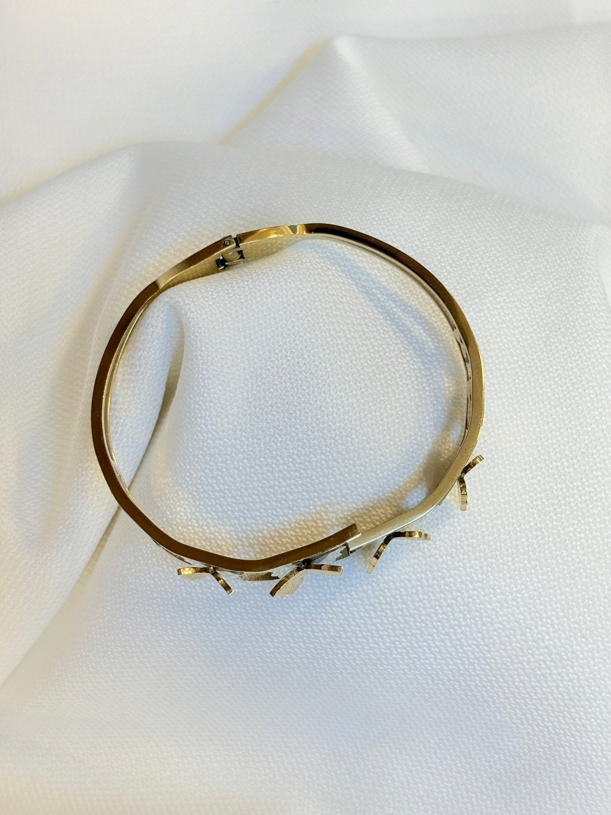 Stainless Steel Butterfly Lovers Cuff