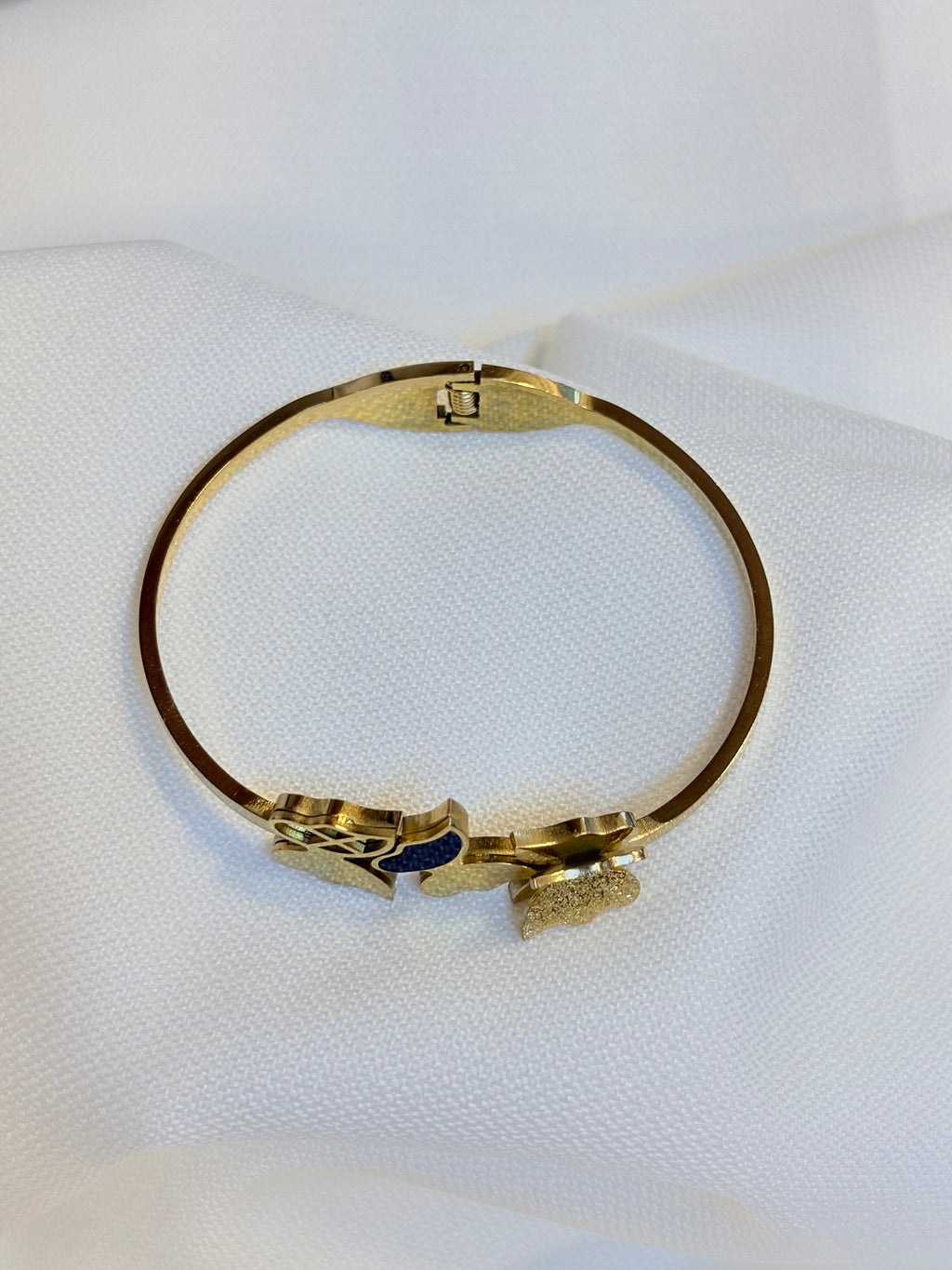 Stainless Steel Butterfly Waves Cuff